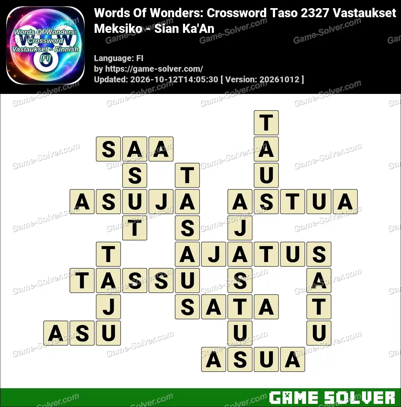 Words Of Wonders: Crossword Taso 2327 Vastaukset – Meksiko – Sian Ka’An